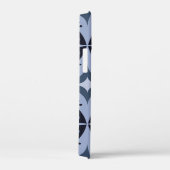 Blauw geometrisch patroon retro stijl Case-Mate iPhone case (Achterkant / Rechts)