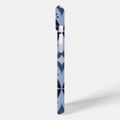 Blauw geometrisch patroon retro stijl Case-Mate iPhone case (Achterkant / Links)