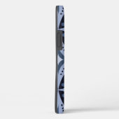Blauw geometrisch patroon retro stijl Case-Mate iPhone case (Achterkant / Rechts)