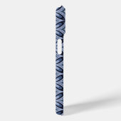 Blauw geometrisch patroon retro stijl Case-Mate iPhone case (Achterkant / Rechts)
