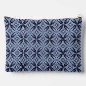 Blauw geometrisch patroon retro stijl etui (Achterkant)