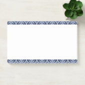 Blauw geometrisch patroon retro stijl post-it® notes (Kantoor)