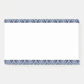 Blauw geometrisch patroon retro stijl post-it® notes (Voorkant)