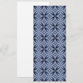 Blauw geometrisch patroon retro stijl save the date (Voorkant / Achterkant)
