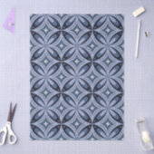 Blauw geometrisch patroon retro stijl tissuepapier (Craft)
