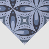 Blauw geometrisch patroon retro stijl tissuepapier (Detail)