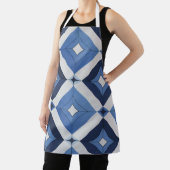 Blauw Geometrisch Patroon Schort (Insitu)