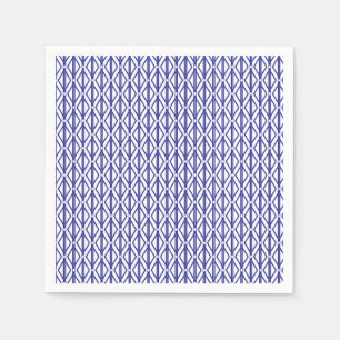 Blauw geometrisch patroon servet