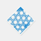 Blauw geometrisch patroon servet (Hoek)