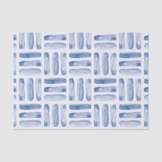 Blauw geometrisch patroon tissuepapier (Voorkant)