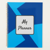 Blauw geometrisch planner (Voorkant)