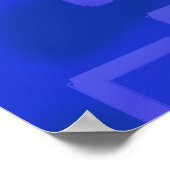 Blauw geometrisch poster (Hoek)