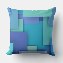 Blauw geometrisch Sierkussen