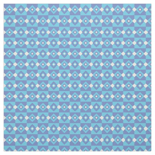 Blauw geometrisch stof (Swatch)