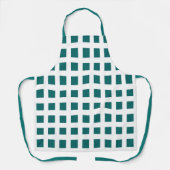 blauw geometrisch vierkant schort (Voorkant)