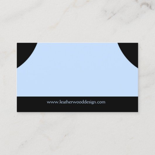 Blauw geometrisch visitekaartje (Achterkant)