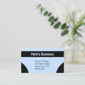 Blauw geometrisch visitekaartje (Staand voorkant)