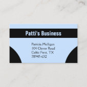 Blauw geometrisch visitekaartje (Voorkant)