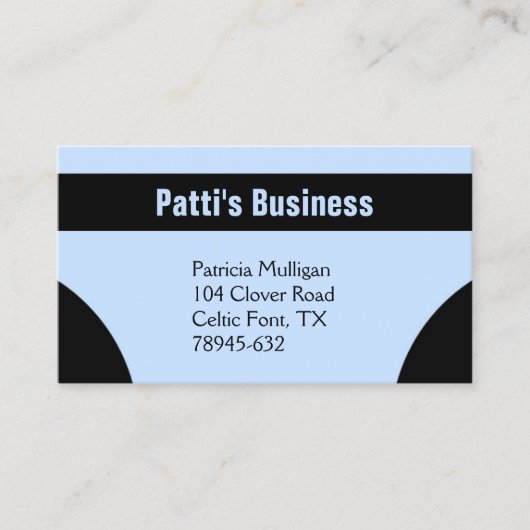 Blauw geometrisch visitekaartje (Voorkant)