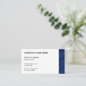 Blauw geometrisch visitekaartje (Staand voorkant)