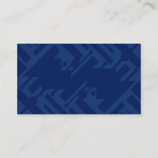 Blauw geometrisch visitekaartje (Achterkant)