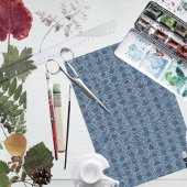 Blauw Geometrisch Weefseldocument Tissuepapier