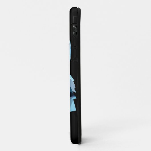 Blauw Geometrisch Wolfhoofd Case-Mate iPhone Case (Achterkant/links)