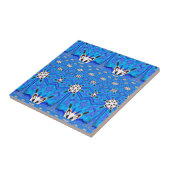 blauw geometrische rastermatrix tegel tegeltje (Zijkant)