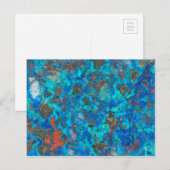 Blauw gepatterde Shattuckite Briefkaart (Voorkant / Achterkant)