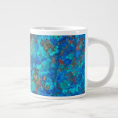 Blauw gepatterde Shattuckite Grote Koffiekop (Rechts)