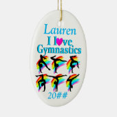  BLAUW GEPERSONALISEERD GYMNASTIEK ORNAMENT (Rechts)