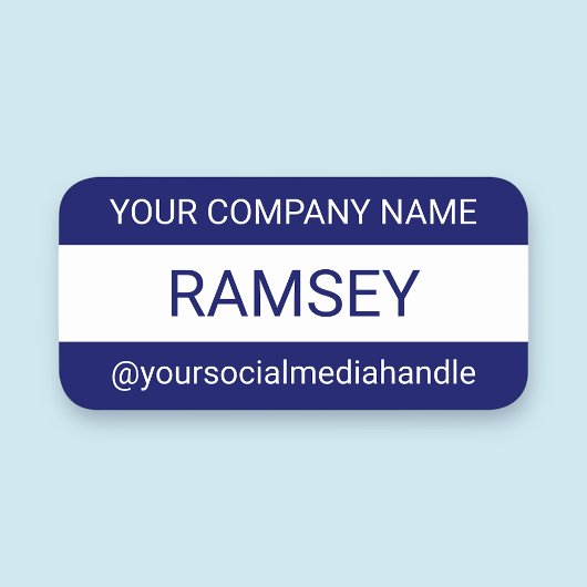Blauw Gepersonaliseerd Nametag Magnetisch Douanebe Naamplaatje