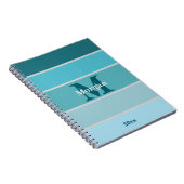 blauw gepersonaliseerd notitieboek (Rechterzijde)