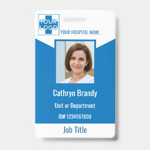 blauw Gepersonaliseerd ziekenhuis- of kliniekperso Badge
