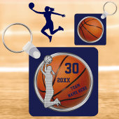 Blauw, Gepersonaliseerde Basketbal Sleutelhangers, Sleutelhanger