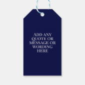 Blauw Gepersonaliseerde Kerstmis Sneeuwvlokken Cadeaulabel (Achterkant)