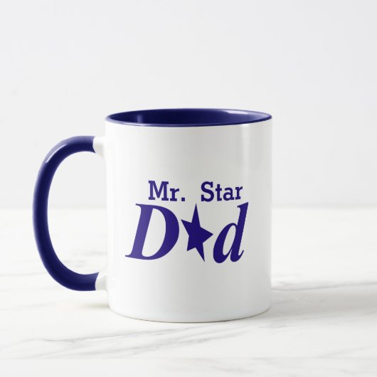Blauw Gepersonaliseerde Mr. Star Papa Mok (Links)