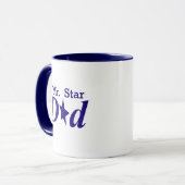 Blauw Gepersonaliseerde Mr. Star Papa Mok (Voorkant links)
