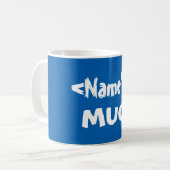 Blauw Gepersonaliseerde Naam Mok (Voorkant links)