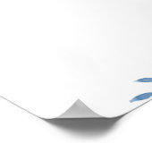 Blauw gepersonaliseerde prijsopgave Aangepaste pri Poster (Hoek)