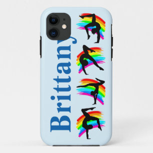 BLAUW GEPERSONALISEERDE REGENBOOG GYMNAST IPHONE C Case-Mate iPhone CASE