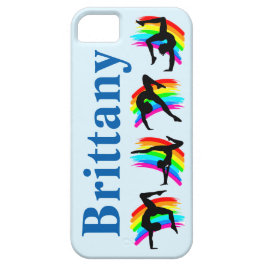 BLAUW GEPERSONALISEERDE REGENBOOG GYMNAST IPHONE C Case-Mate iPhone CASE