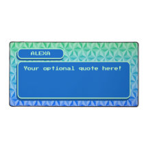 Blauw Gepersonaliseerde Retro Gaming Pixel Art