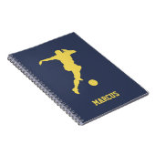 Blauw gepersonaliseerde voetbal notitieboek (Rechterzijde)