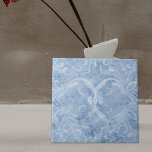 blauw geperst met witte was marmer-look tegeltje<br><div class="desc">blauw gekleurd wit gewassen marmer-uitziende decoratieve tegel.</div>