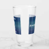 Blauw geplakt, aangepast Drink glas (Links)