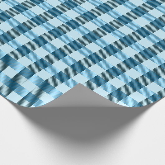 Blauw geplakt, eenvoudig cadeaupapier (Hoek)