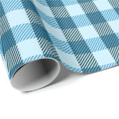 Blauw geplakt, eenvoudig cadeaupapier (Rol Hoek)