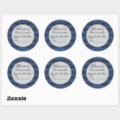 Blauw geplakt klepdeksel voor 2,5-inch deksel ronde sticker (Vel)