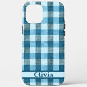 Blauw geplakt Modern Eenvoudige Naam Case-Mate iPhone Case (Achterkant)